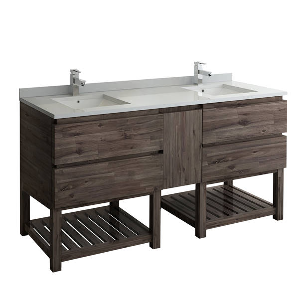 Fresca Formosa Wall Mounted Double Bathroom Vanity with Vanity Top & Reviews Wayfair